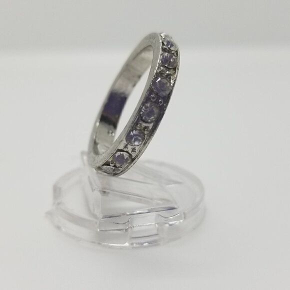 Silver Circular White Ring  - Picture 3 of 5